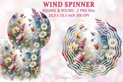 Flowers Wind spinner|Garden flowers Wind spinner sublimation Product Image 1