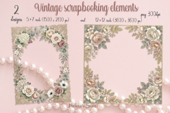 Vintage frame scrapbooking templates for card making png Product Image 1