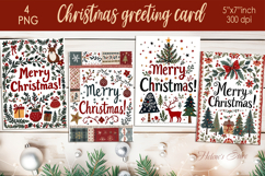 Funny Christmas greeting card |Retro Christmas tree designs Product Image 1