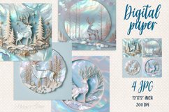 Christmas magic digital papers BUNDLE|Pink Scrap booking jpg Product Image 16