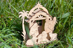 Christmas Laser Cut File - 3d Nativity Barn with Baby Jesus Product Image 9