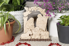 Nativity Scene - Laser Cut File, Christmas Small Schwibbogen Product Image 6