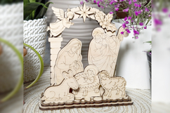 Nativity Scene - Laser Cut File, Christmas Small Schwibbogen Product Image 7