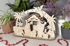 Nativity Scene Schwibbogen Laser Cut File, Christmas Arch Product Image 6