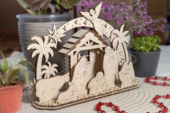 Nativity Scene Schwibbogen Laser Cut File, Christmas Arch Product Image 7