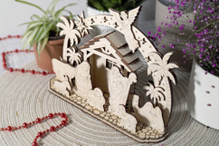 Nativity Scene Schwibbogen Laser Cut File, Christmas Arch Product Image 5