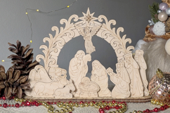 Christmas Nativity Scene Laser Cut File, SVG plan Product Image 7
