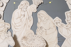 Christmas Nativity Scene Laser Cut File, SVG plan Product Image 2