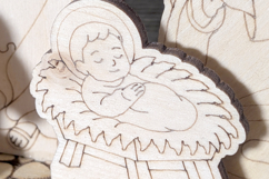 Christmas Nativity Scene Laser Cut File, SVG plan Product Image 4