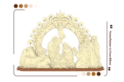 Christmas Nativity Scene Laser Cut File, SVG plan Product Image 14