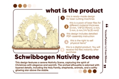 Christmas Nativity Scene Laser Cut File, SVG plan Product Image 9