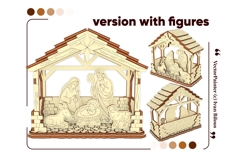 Nativity Barn - Laser Cut Files Christmas Nativity Scene SVG Product Image 4