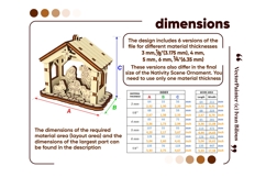 Nativity Ornament - Laser Cut File, SVG Christmas Miniature Product Image 4