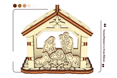Nativity Ornament - Laser Cut File, SVG Christmas Miniature Product Image 7