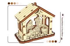 Nativity Ornament - Laser Cut File, SVG Christmas Miniature Product Image 8
