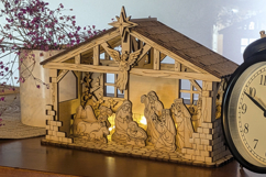 Christmas Laser Cut File - SVG Nativity Scene Product Image 2