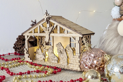 Christmas Laser Cut File - SVG Nativity Scene Product Image 11