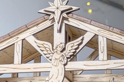 Christmas Laser Cut File - SVG Nativity Scene Product Image 5