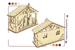 Christmas Laser Cut File - SVG Nativity Scene Product Image 18