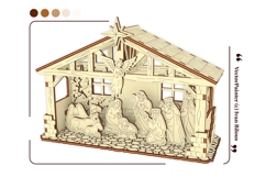 Christmas Laser Cut File - SVG Nativity Scene Product Image 17