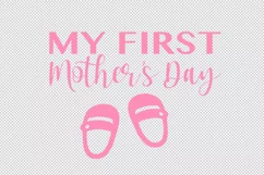 Mothers Day SVG My first Mothers Day SVG design pink Product Image 2