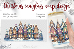 Marry Christmas glass can wrap 16oz BUNDLE|Cute xmas designs Product Image 6