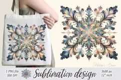 Christmas snowflakes clipart|Cute Winter flower shirt design Product Image 1