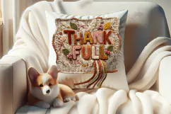 Thanksgiving Chenille Embroidered Patch Puffy Clipart PNG Product Image 3