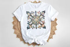 Christmas snowflakes clipart|Cute Winter flower shirt design Product Image 4
