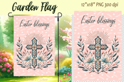 Easter Garden Flag Sublimation |Religious sublimation design Product Image 1