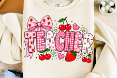Preppy Teacher Strawberry Summer Shirt Product Image 1