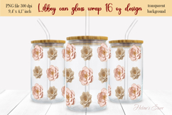 3d paper floral pattern Libbey Can Glass Wrap 16oz design Product Image 1