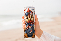 God Bless America Chicken 20oz Tumbler Wrap PNG Product Image 5
