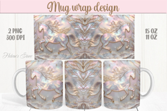 Pastel Christmas mug wrap png |Magic horse mug sublimation Product Image 1