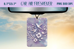 Iridescent hummingbird Air Freshener Car sublimating png Product Image 1
