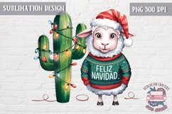 Christmas Sublimation Design PNG Funny Quote Santa Elf Lama Product Image 1