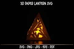 Autumn Lantern SVG I Autumn paper cut SVG I Luminaries SVG Product Image 1