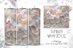 Pink Christmas tumbler wrap 20oz sublimation | Magic horse Product Image 1