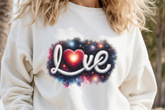 Love heart Valentines day Sublimation designs clipart png Product Image 2