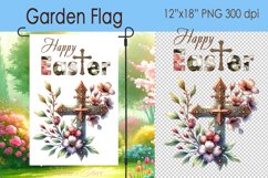 Easter Garden Flag Sublimation |Religious sublimation Easter Product Image 1