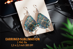 Gold Aquamarine Ocean earrings design| Teardrop earring png Product Image 1