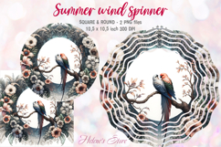 Cute birds windspinner |Lovebirds Wind spinner sublimation Product Image 1