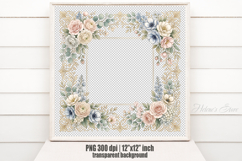 Vintage frame scrapbooking templates for card making png Product Image 2