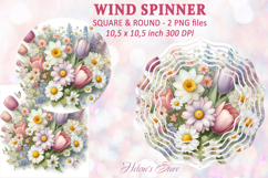 Flowers Wind spinner|Garden flowers Wind spinner sublimation Product Image 1