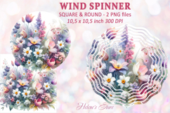 Flowers Wind spinner|Garden flowers Wind spinner sublimation Product Image 1