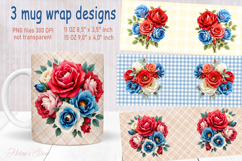 Vintage summer flowers design mug wrap 15 oz 11 oz BUNDLE Product Image 10