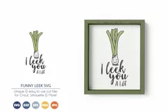 Funny Food SVG | Leek SVG Cut Files | Food Pun Product Image 1
