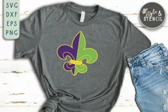Fleur De Lis Mardi Gras SVG - PNG, DXF, SVG, EPS, Cut File Product Image 6