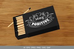 Stay Positive Hand Lettering SVG Product Image 3