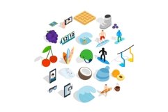 Effective icons set, isometric style Product Image 1